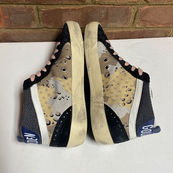 Golden Goose Mid Top Star Desert Camouflage Lace Up Sneakers Size 37 - Picture 5 of 9